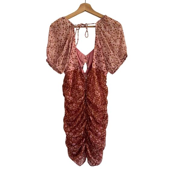 Free People Tessa Ruched Floral Mini Dress - Picture 4 of 9